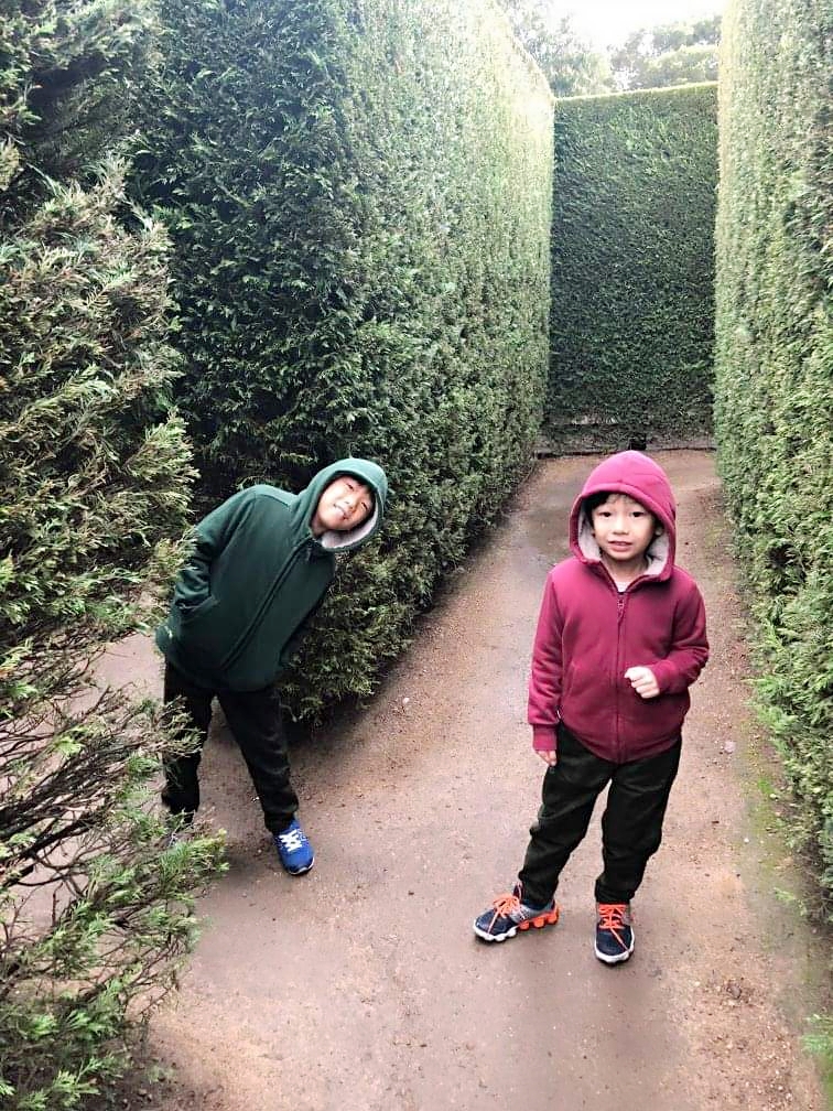 2 young boys in enchanted garden Melbourne