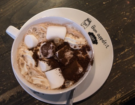 hot chocolate at reptile cafe osaka