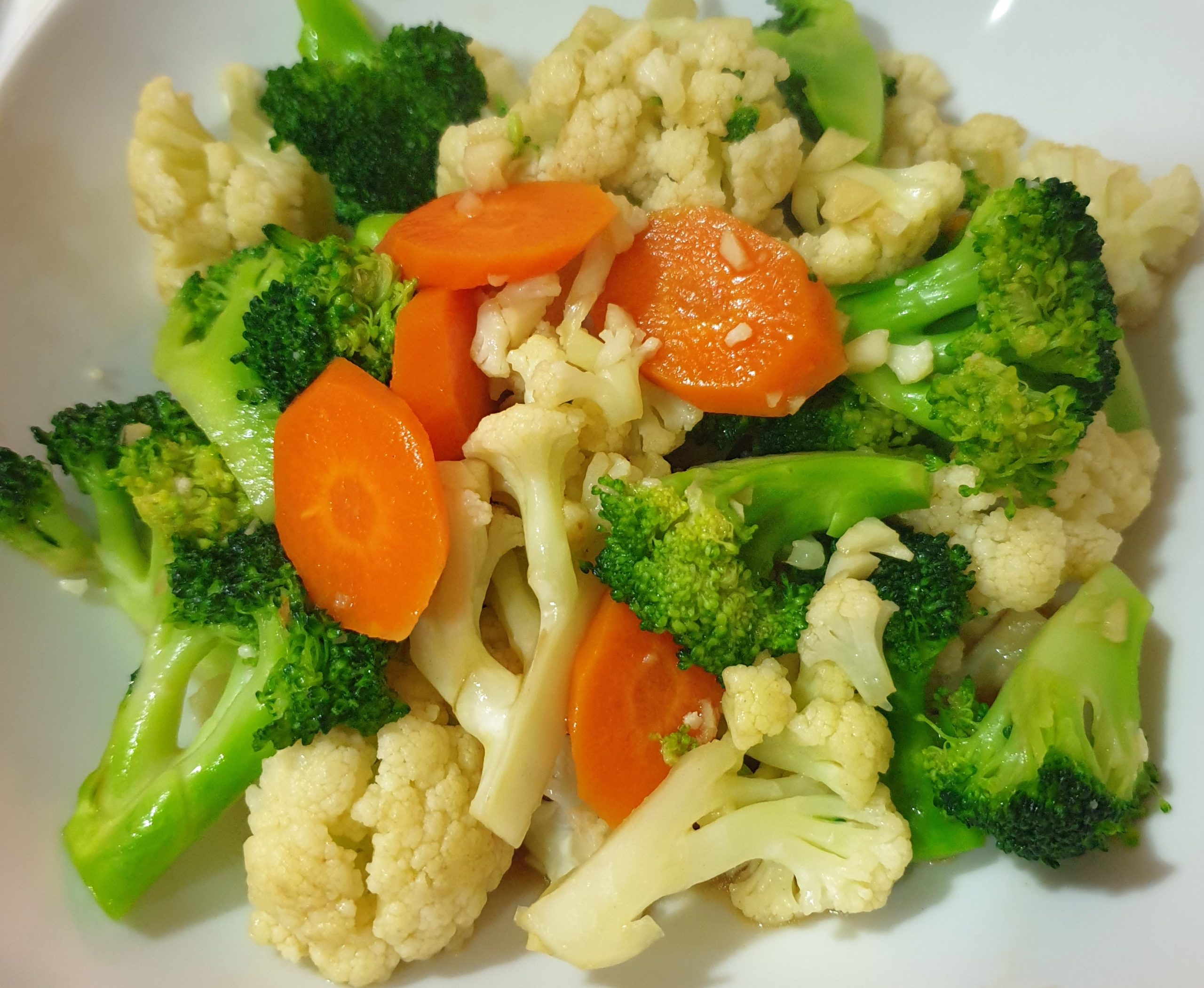 easy recipe stir fried broccoli and cauliflower